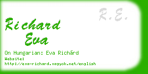 richard eva business card