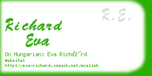 richard eva business card